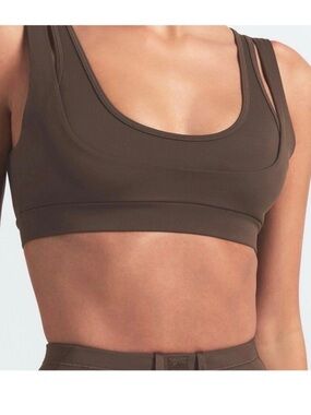 NikeSKIMS NWT Double Strap Scoop Bra - Dark Sepia
